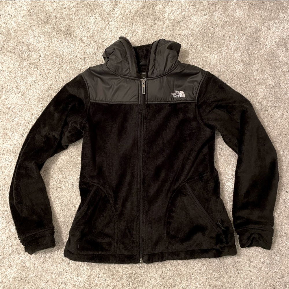 The North Face Black Full Zip Fuzzy Jacket ‘Osito’ (Size Small)